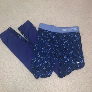 nike pro girl’s athletic leggings L